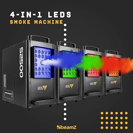 BeamZ – Machine à fumée DMX LED S2500, LED 24 X 10 W, 4 en 1